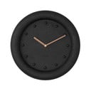 Czarny zegar ścienny Karlsson Petra, ø 30 cm