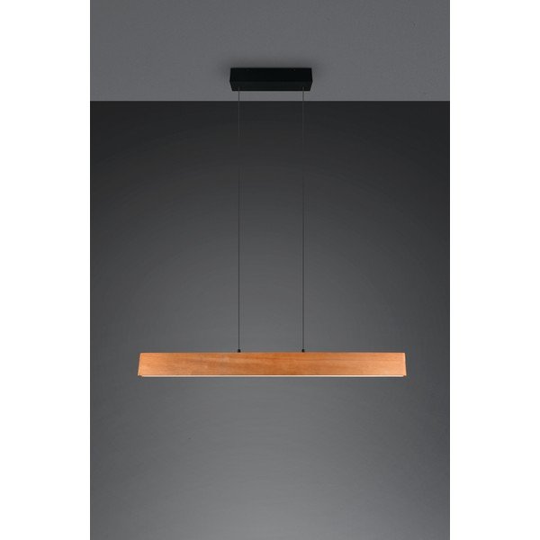 Lampa wisząca LED w naturalnym kolorze z drewnianym kloszem Edgewood – Trio-image-2