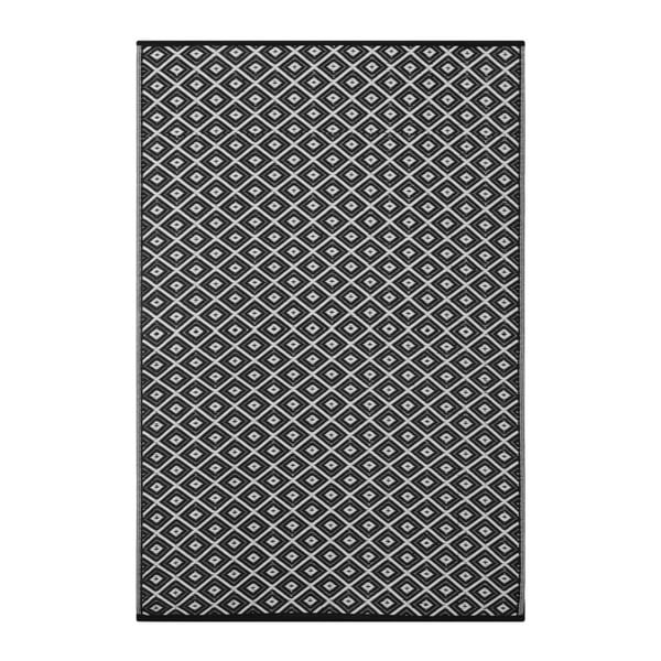 Czarno-biały dwustronny dywan zewnętrzny Green Decore Arabian Nights, 90x150 cm