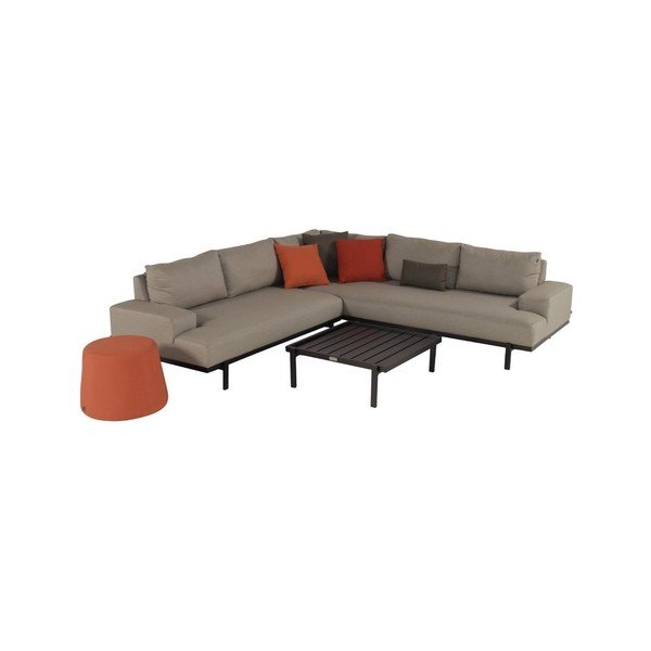 Brązowa sofa ogrodowa (lewostronna) Lucas − Hartman-image-1