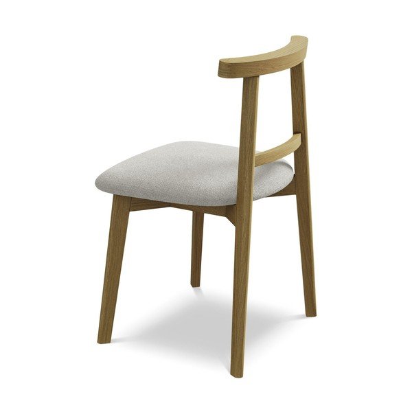 Jasnoszare krzesło z litego drewna Ohelo – Makamii-image-3