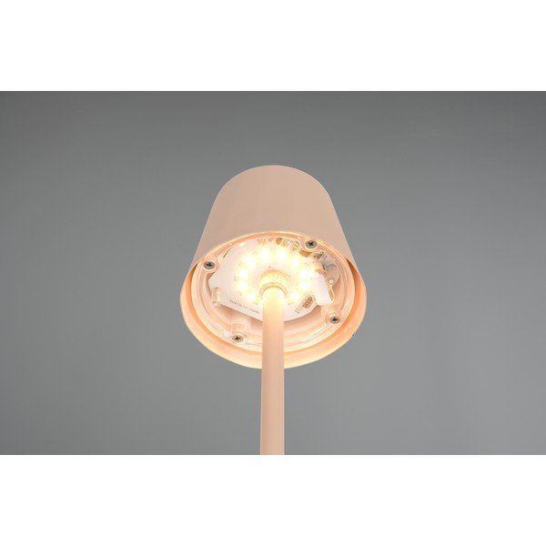 Kremowa lampa stołowa LED z metalowym kloszem (wysokość 21 cm) Diaz – Reality-image-3
