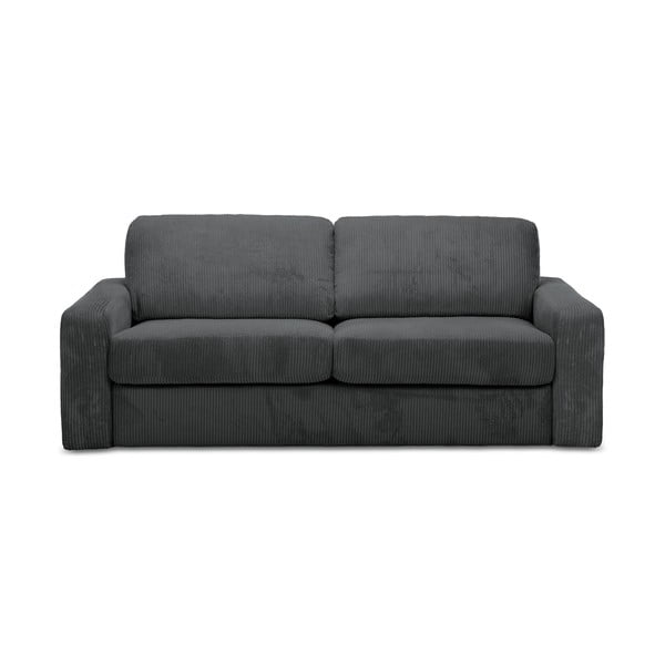 Ciemnoszara sztruksowa rozkładana sofa 195 cm Nona – Makamii