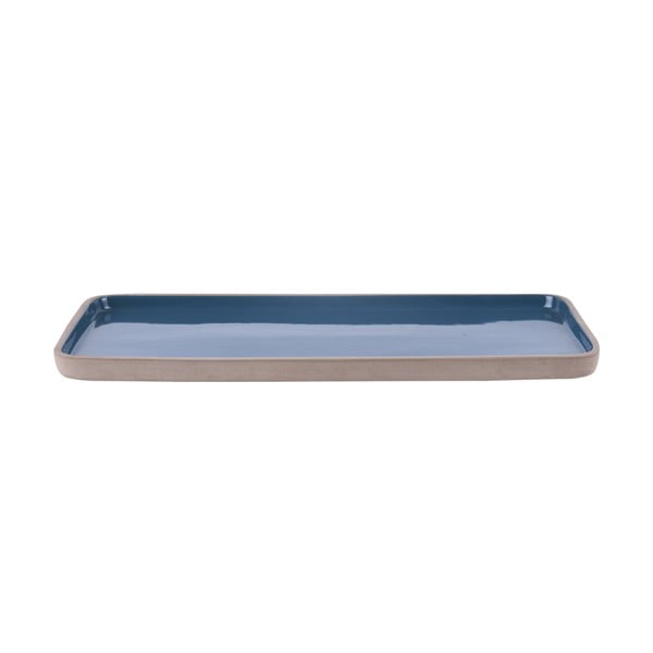 Niebieski półmisek terakotowy wykonany ręcznie PT LIVING Brisk, 36x16 cm
