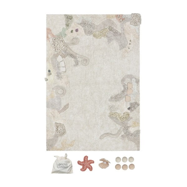 Beżowy bawełniany dziecięcy dywan do zabawy 140x200 cm Seabed – Lorena Canals-image-3