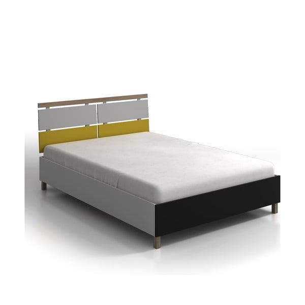 Łóżko 2-osobowe z drewna sosnowego i bukowego ze schowkiem SKANDICA Vaxholm, 160 x 200 cm