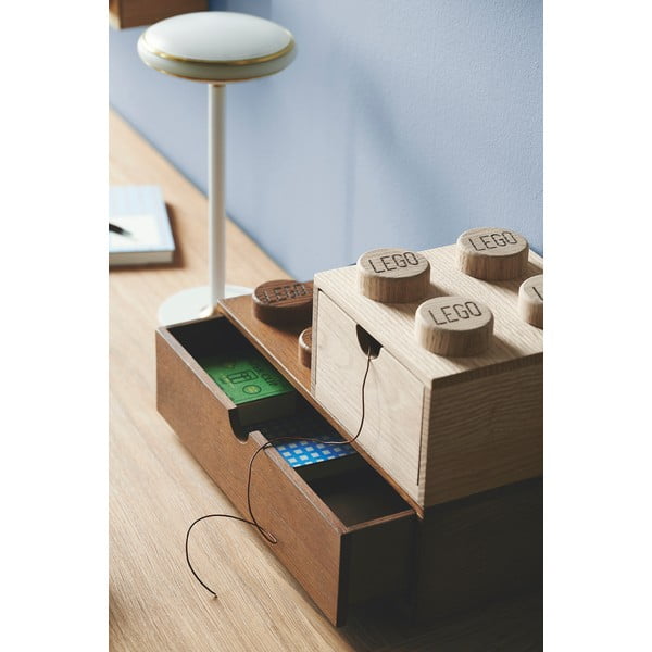 Dziecięcy pojemnik z drewna dębowego bejcowanego na ciemno LEGO® Wood-image-2