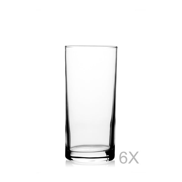 Zestaw 6 wysokich szklanek Paşabahçe, 290 ml