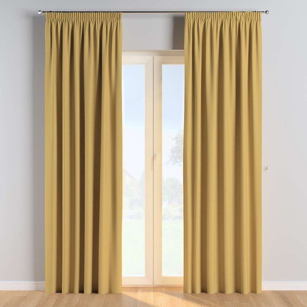 Żółta zasłona 260x130 cm Cotton Story – Yellow Tipi-image-1