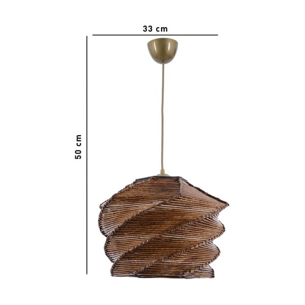 Jasnobrązowa lampa wisząca ø 32 cm Ruche – Opviq lights-image-4