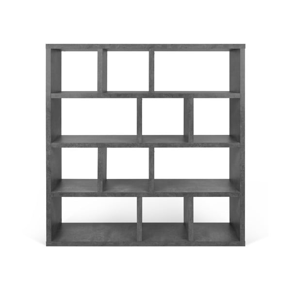 Szary regał w dekorze betonu 150x159 cm Berlin – TemaHome