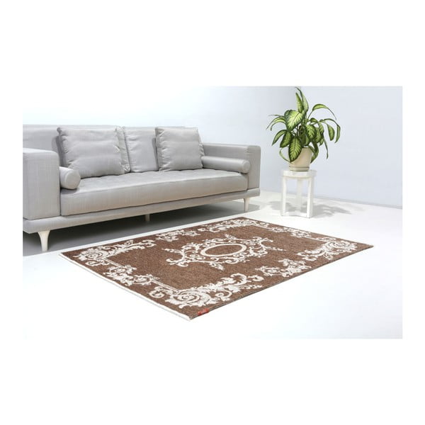 Biało-brązowy dywan dwustronny Vitaus Ally, 77x200 cm-image-2