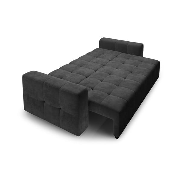 Ciemnoszara aksamitna rozkładana sofa Milo Casa Luca-image-4