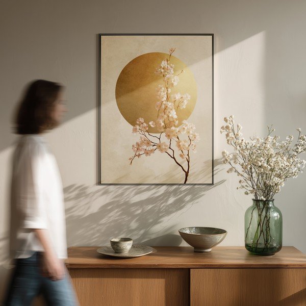 Obraz drukowany z ramą w zestawie 60x80 cm Cherry Blossoms – Styler-image-1