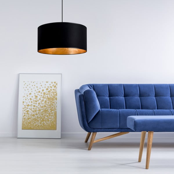Czarna lampa wisząca z wnętrzem w kolorze złota Sotto Luce Mika, ⌀ 50 cm-image-2