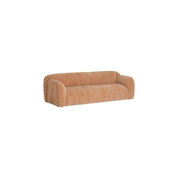 Szarobeżowa sofa z tkaniny szenilowej 221 cm Elvisa – Ellos Home