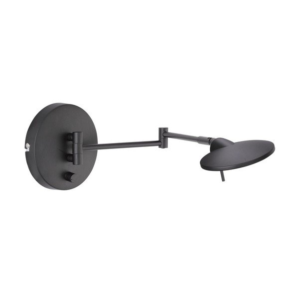 Kinkiet LED z elastyczną konstrukcją/ze ściemniaczem w kolorze matowej czerni Kazan – Trio