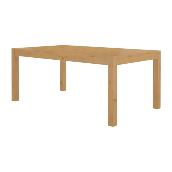 Brązowy stół do jadalni z litego drewna sosnowego Støraa Monique, 76x180 cm
