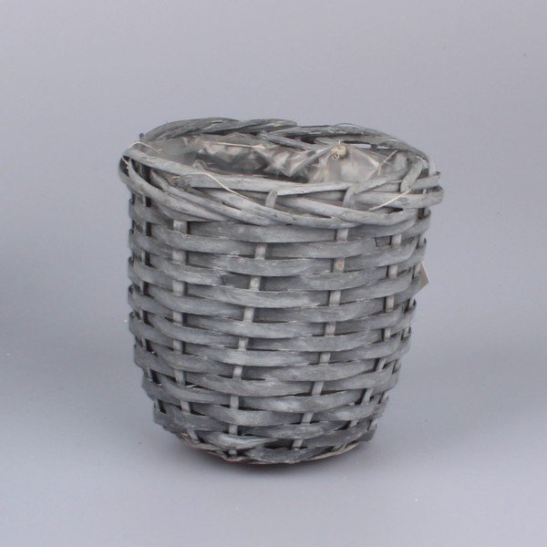 Szara doniczka pleciona Dakls II