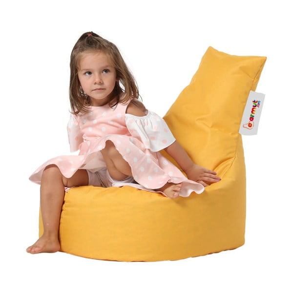 Żółty dziecięcy worek do siedzenia Baton – Floriane Garden-image-1