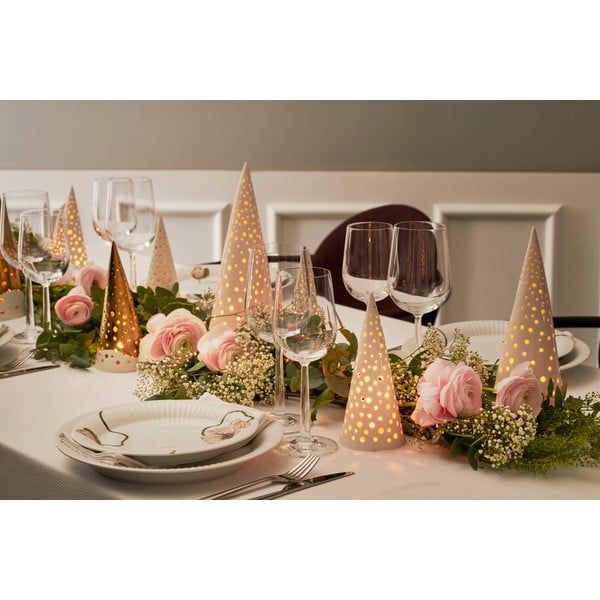 Biały świąteczny świecznik z porcelany kostnej Kähler Design Nobili, wys. 30 cm-image-1