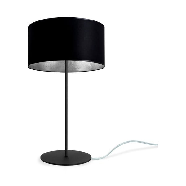 Czarno-srebrna lampa stołowa Bulb Attack Tres, ⌀ 36 cm