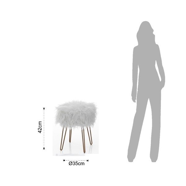 Biały taboret Tomasucci Spank, ø 35 cm-image-1
