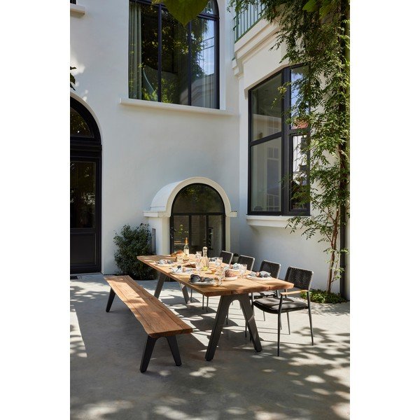 Czarno-naturalna ławka ogrodowa Pure – Diphano-image-4