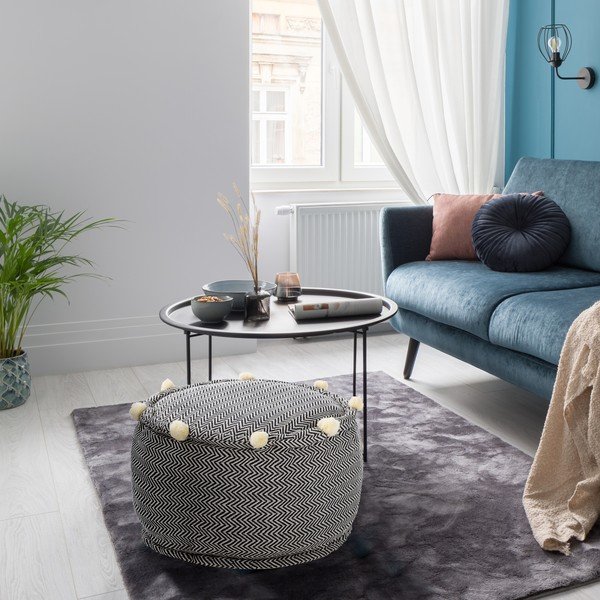 Czarno-biały puf Canazei – Tomasucci-image-1