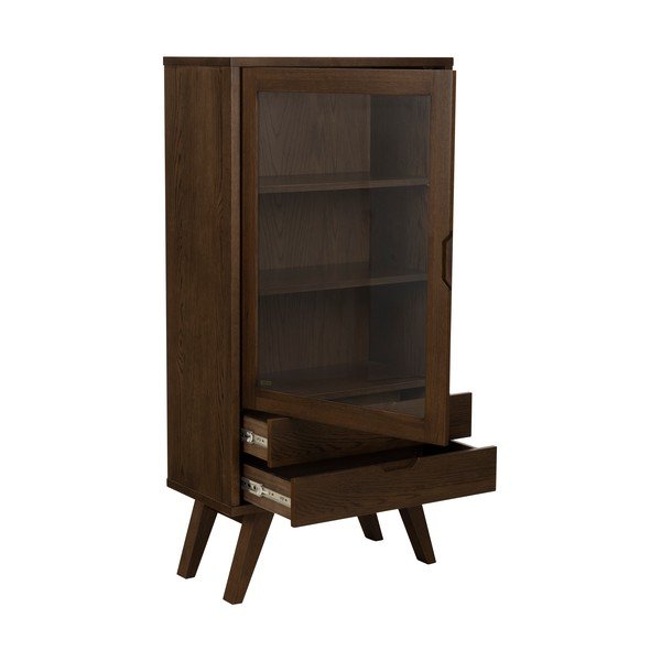 Brązowa witryna w dekorze dębu 72x145x36 cm A-Line – Actona-image-2