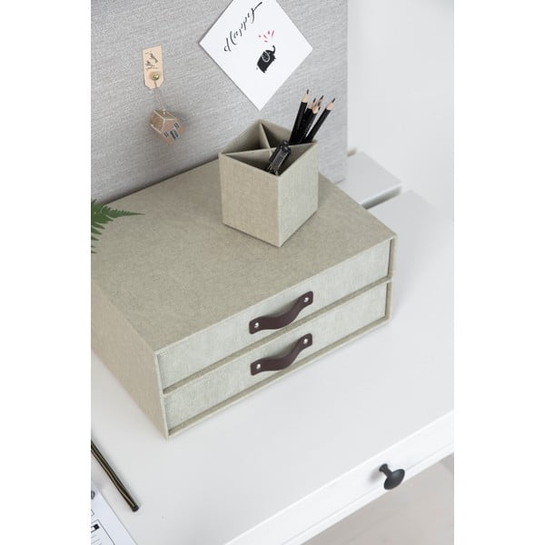 Beżowy organizer z 2 szufladkami Bigso Box of Sweden Birger-image-1