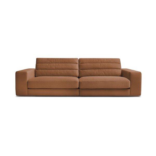 Pomarańczowa aksamitna sofa 276 cm Sierra – Bobochic Paris
