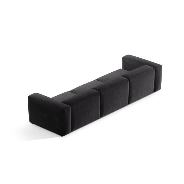 Ciemnoszara sztruksowa sofa 364 cm Bergamo – Cosmopolitan Design-image-4