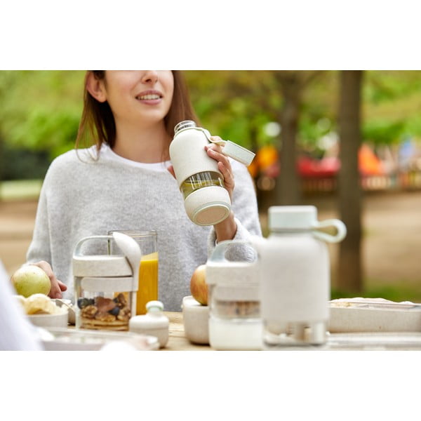 Kremowa podróżna szklana butelka 500 ml To Go Organic – Lékué-image-3