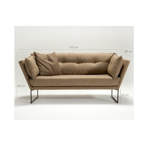Żółta 3-osobowa sofa rozkładana Relax-image-1