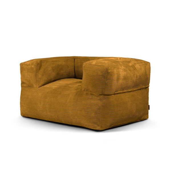 Musztardowy sztruksowy worek do siedzenia MooG – SLOWDOWN