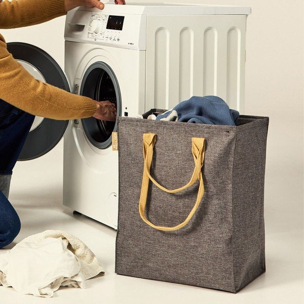 Szary tekstylny kosz na pranie 53 l Laundry Hub Tweed – Rolser-image-2