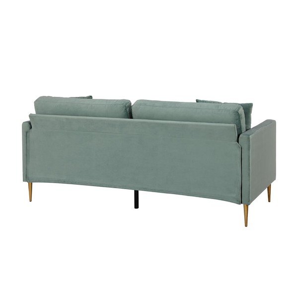 Turkusowa aksamitna sofa 184 cm Highland – Støraa-image-3