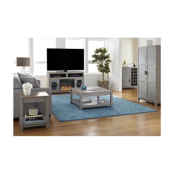 Szary stolik w dekorze dębu 89x89 cm Carver – Støraa-image-2