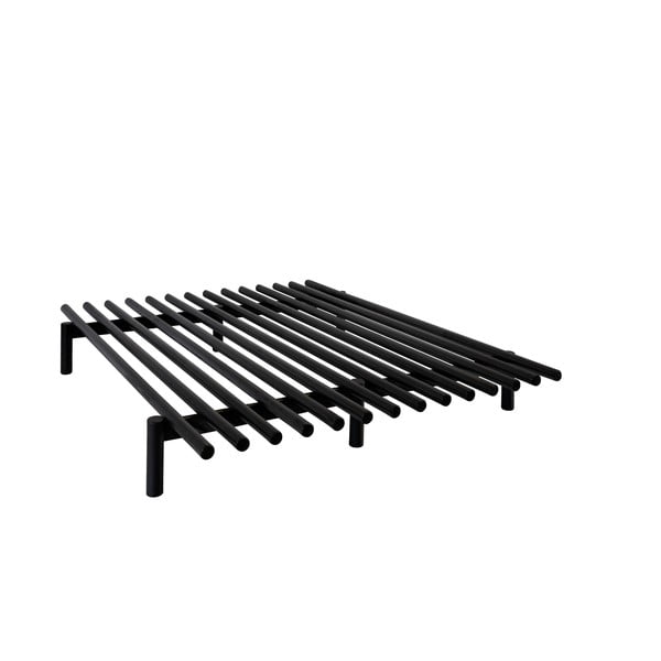Czarna rama łóżka z drewna sosnowego Karup Design Pace Black, 180x200 cm