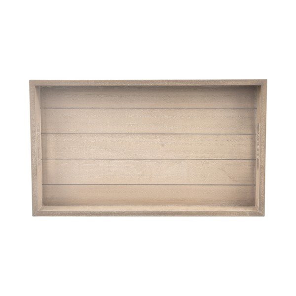 Brązowa taca z prasowanego drewna Orion, 34 x 20 cm-image-1