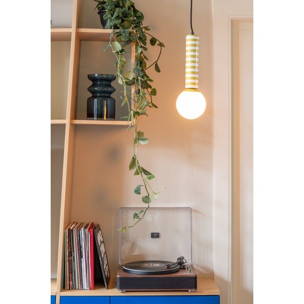 Żółta metalowa lampa wisząca ø 12 cm Rayado Retro – Leitmotiv-image-1