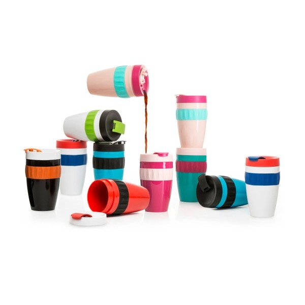 Czarno-pomarańczowy kubek termiczny To Go Mug, 400 ml-image-1