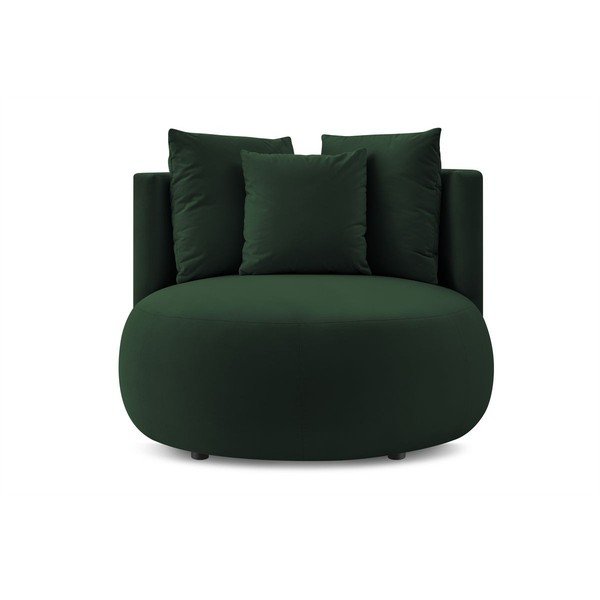 Ciemnozielony aksamitny fotel Cesar – Bobochic Paris-image-3