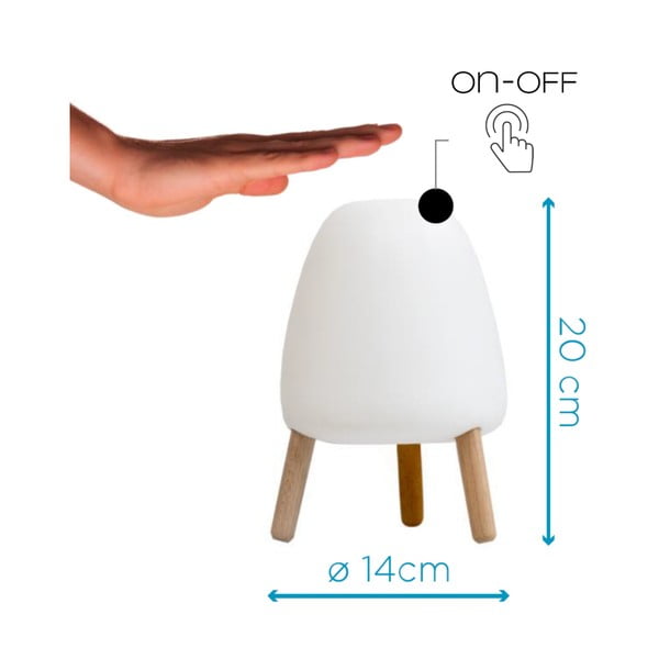 Biała lampa stołowa Tomasucci Jelly, wys. 20 cm-image-2