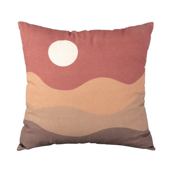 Brązowo-czerwona bawełniana poduszka PT LIVING Clay Sunset, 45x45 cm