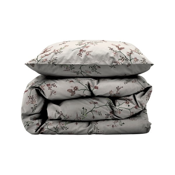 Beżowa pościel jednoosobowa z satyny bawełnianej 140x200 cm Grace – Södahl-image-3