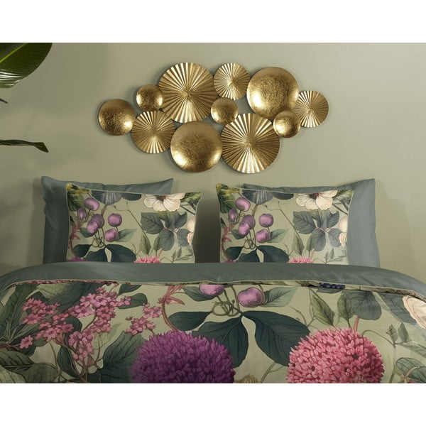 Pościel jednoosobowa z satyny bawełnianej w kolorze khaki 140x220 cm Onaz – Descanso-image-2