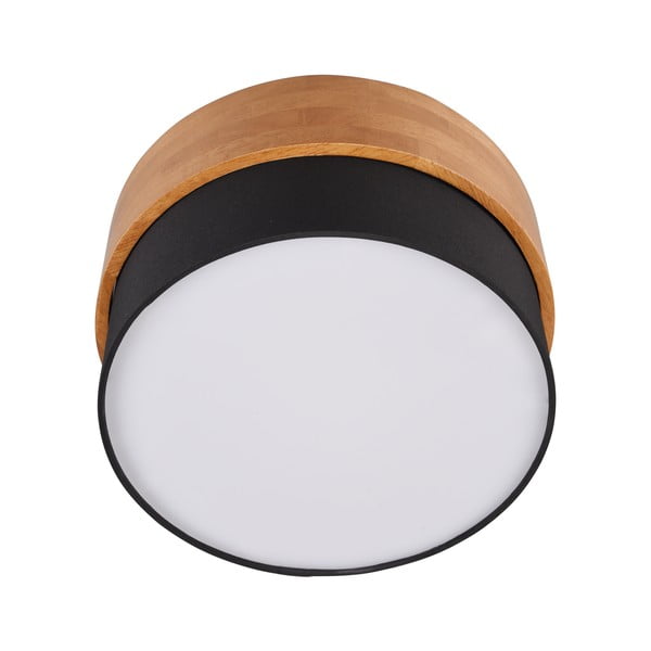 Czarno-naturalna lampa sufitowa z tekstylnym kloszem Seasons – Trio-image-2