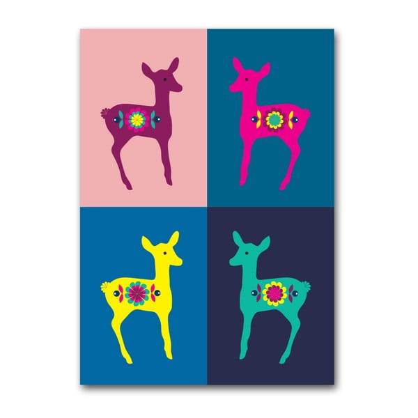 Plakat Sarenki Warhola, pastelowe, średni